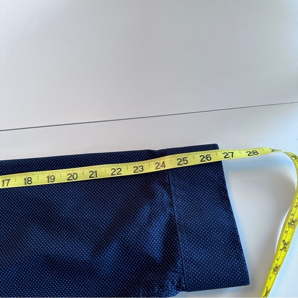 Men’s 4X Cotton Button Down Dress Shirt- Navy Micro Dot - Picture 7 of 10